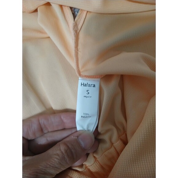 Halara Wide Leg V-neck Romper Orange Boho Beachy Cottage Core Sm - Picture 9 of 9